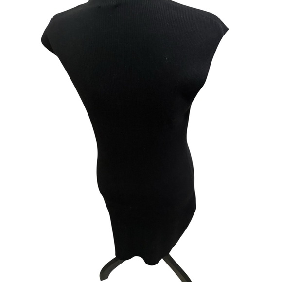 Express Black Ribbed Mini Dress - Picture 2 of 8